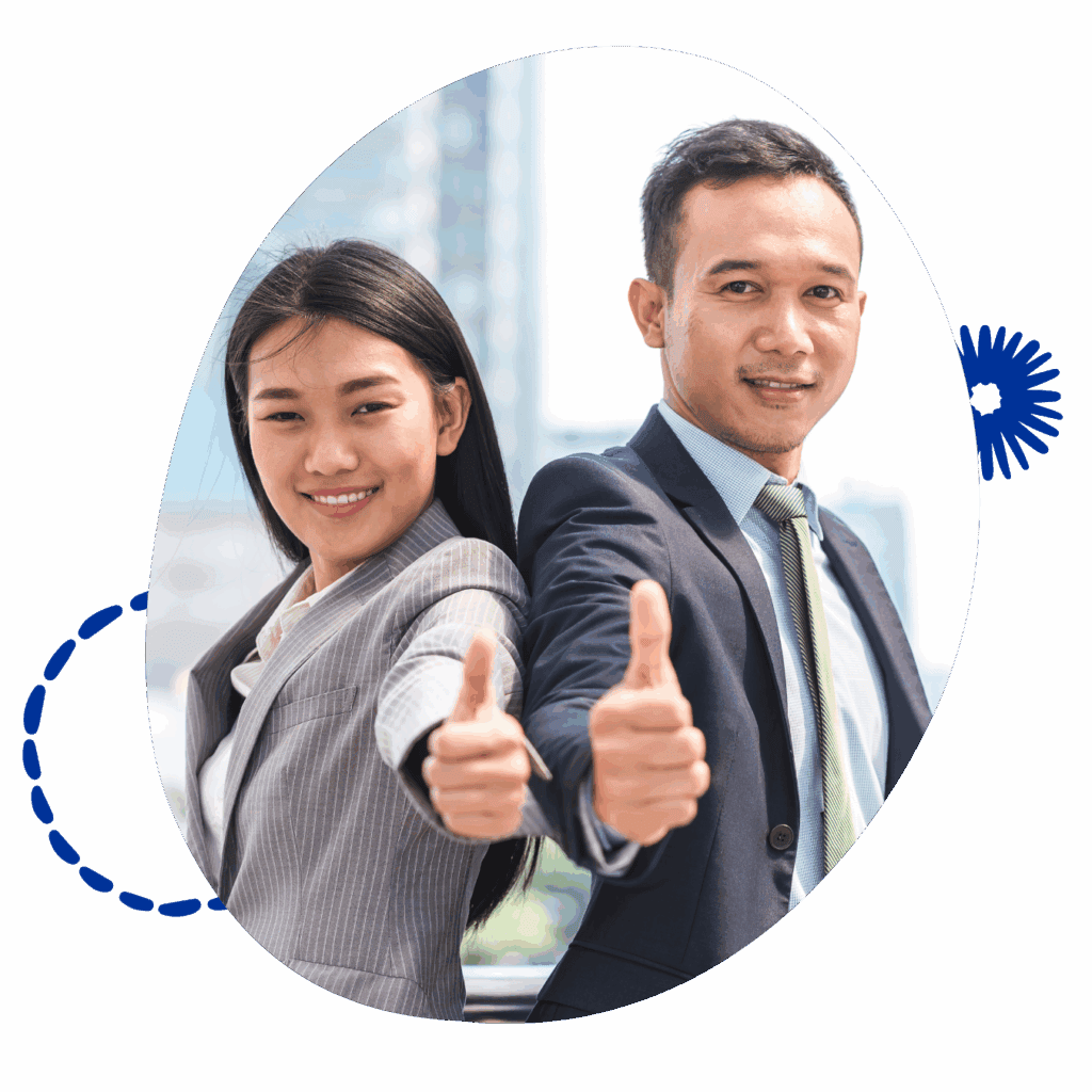 Two People Thumbs Up